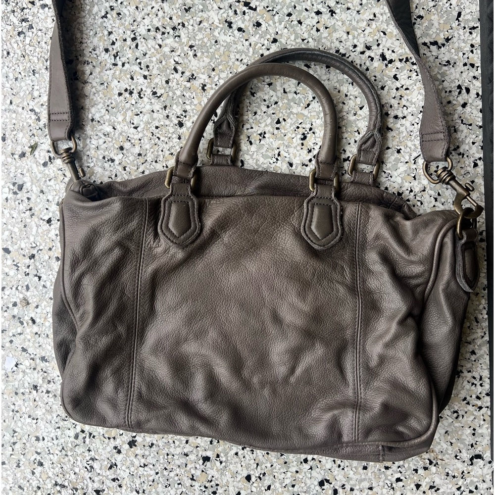 Liebeskind beautiful brown / grey leather satchel